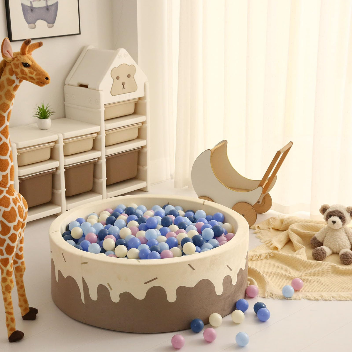 Cream Ball Pit Balls 100 Balls 2.2 Inch Y21395