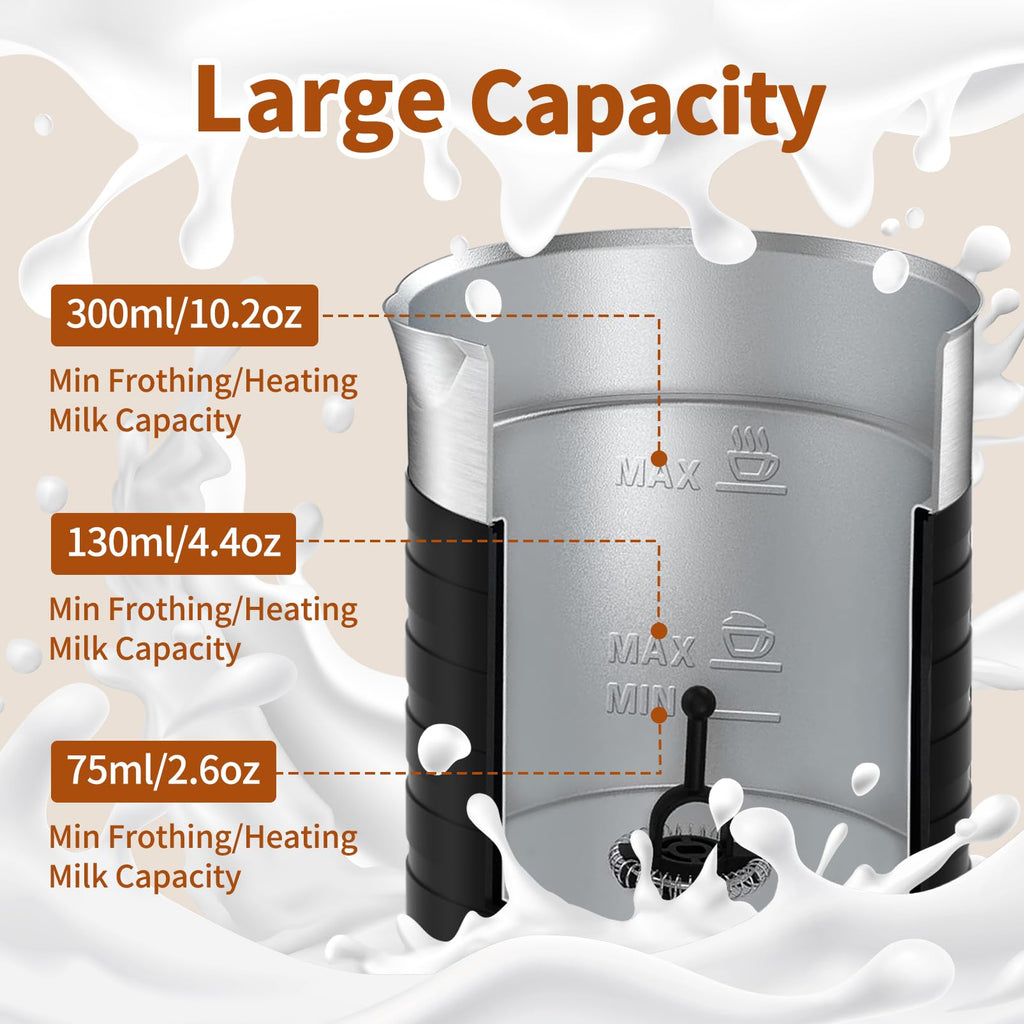 4 In 1 Electric Milk Frother Steamer 350ml Q763