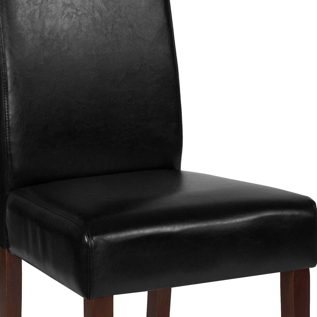 Black Faux Leather Parsons Chair 6-Pack J156