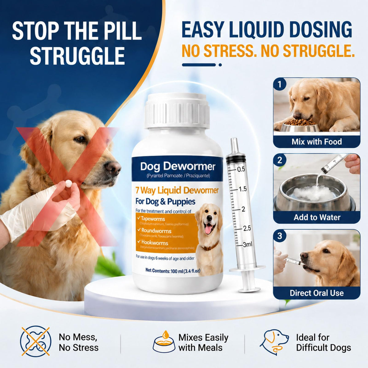 Dog Wormer Liquid 100ml H607679