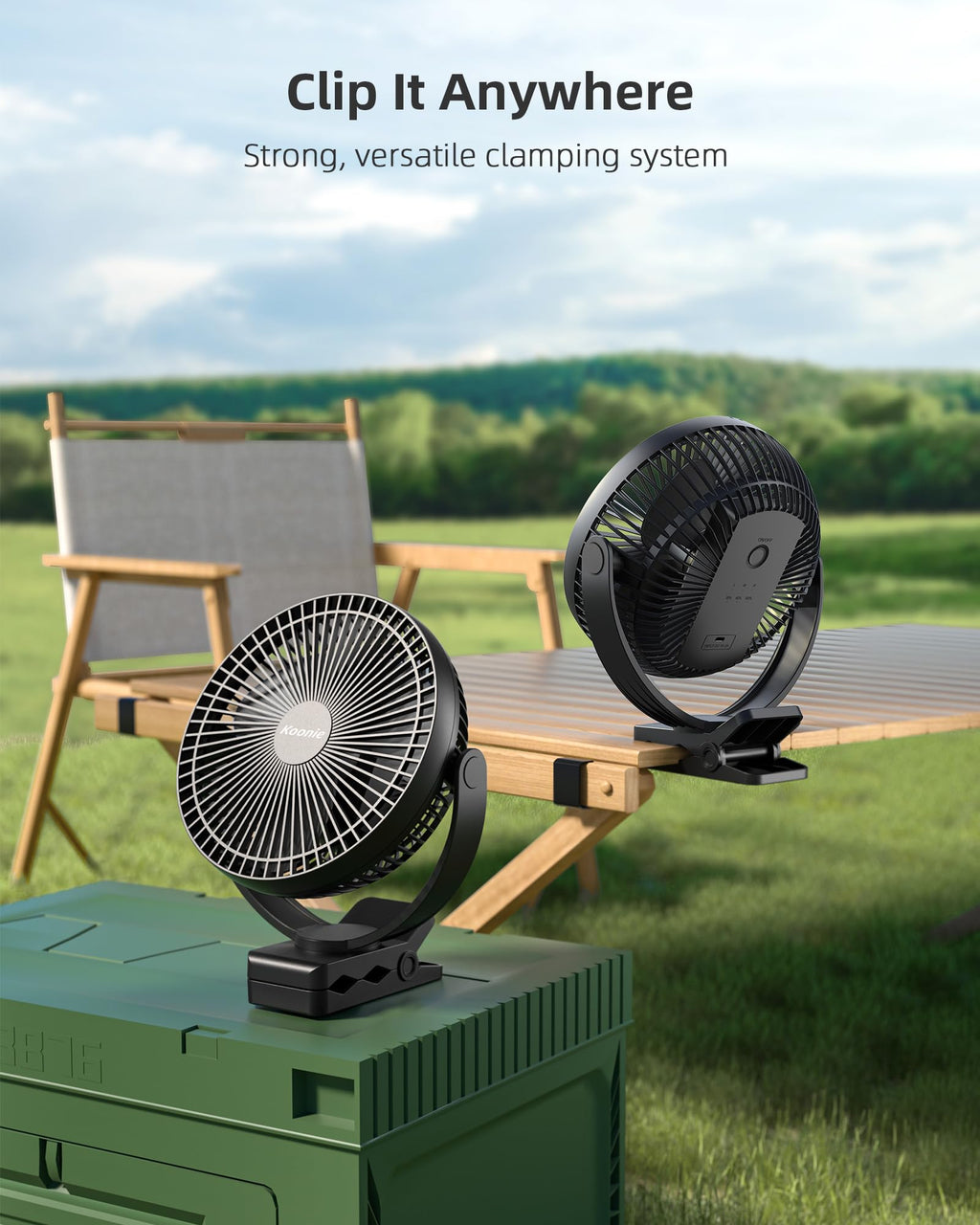 8" Black Clip on Fan M87525