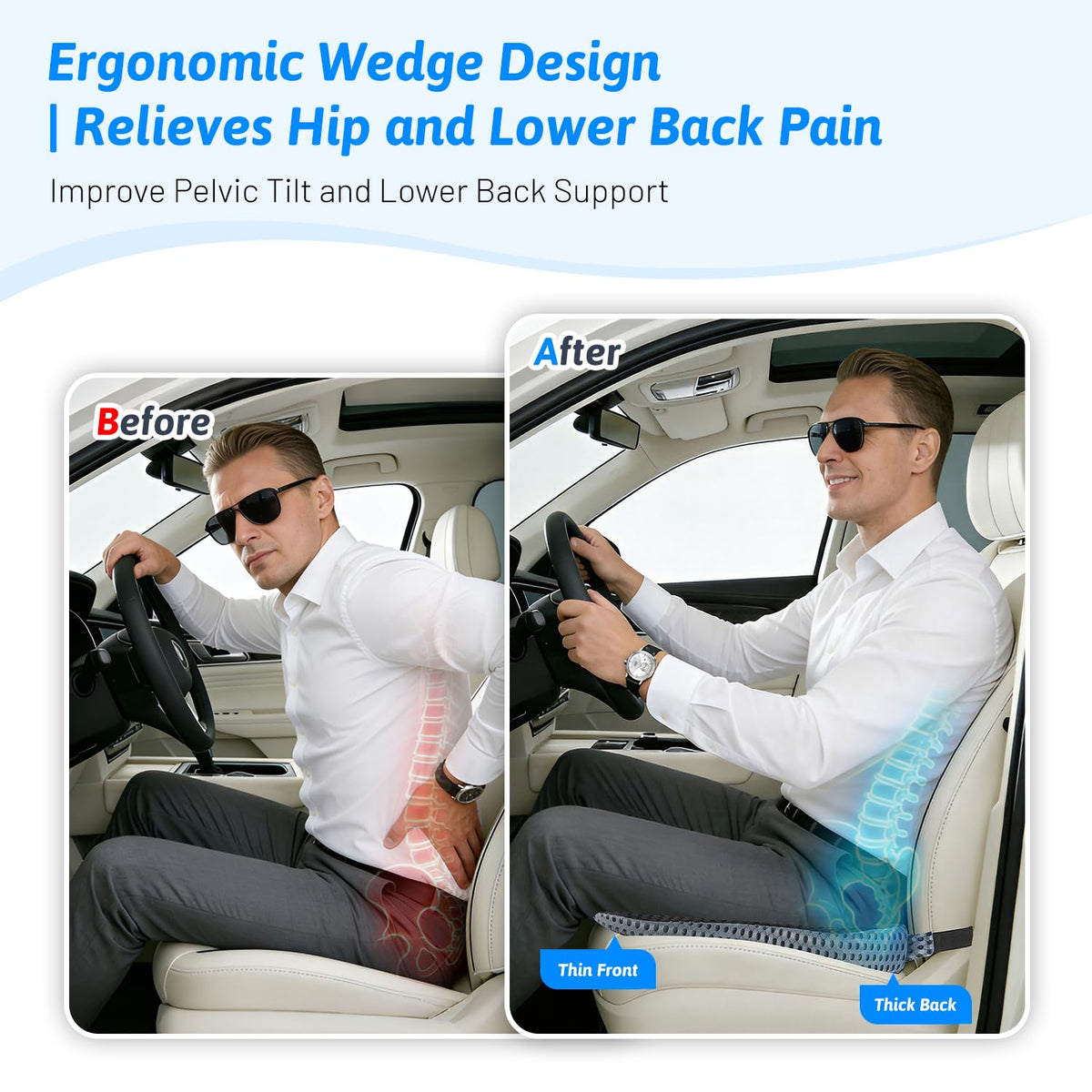 Wedge Car Seat Cushion Y601136