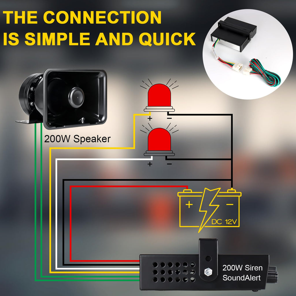 Police Siren PA System with Handheld Mic P41424