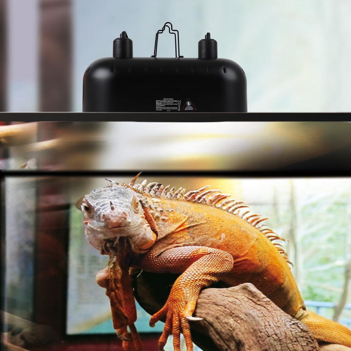 15inch Dual Reptile Light Fixture with Bulb Kit Y62191