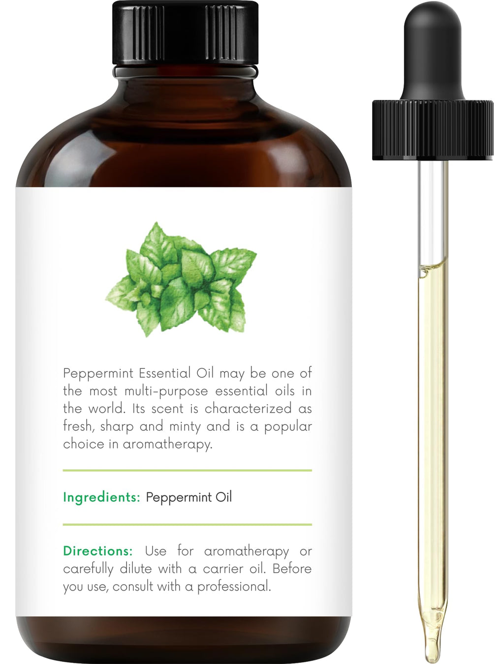 Lemongrass Peppermint Eucalyptus Lavender Essential Oil Set 4 Fl. Oz D271