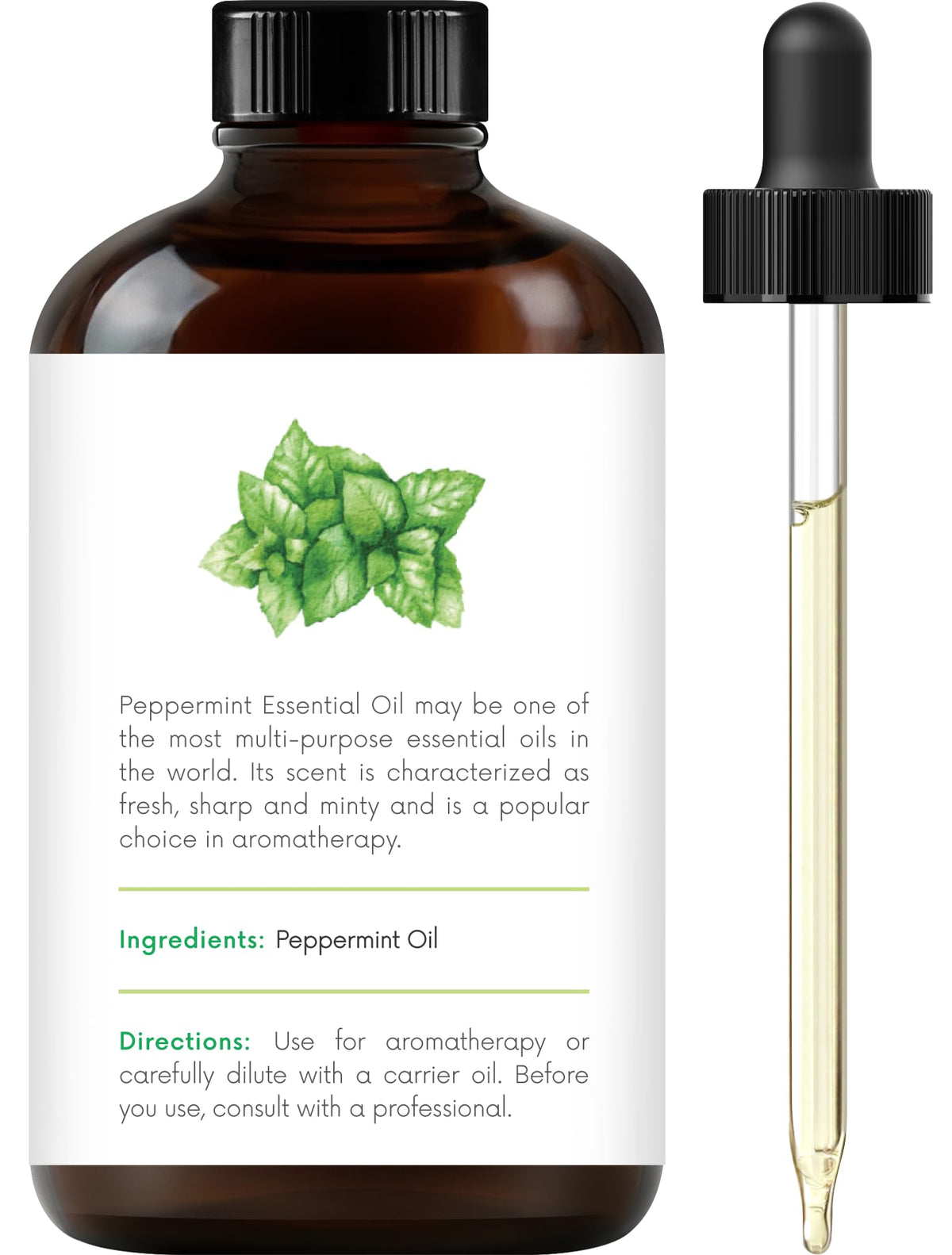 Lemongrass Peppermint Eucalyptus Lavender Essential Oil Set 4 Fl. Oz D271