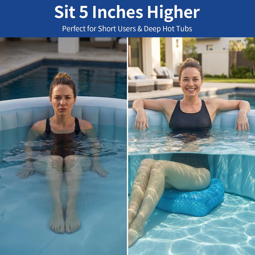 Weighted 3D Air Mesh Inflatable Hot Tub Booster Seat M743