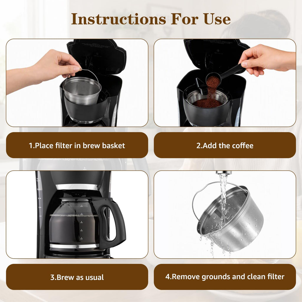 Stainless Steel Reusable Coffee Filter 2 Pack X5059