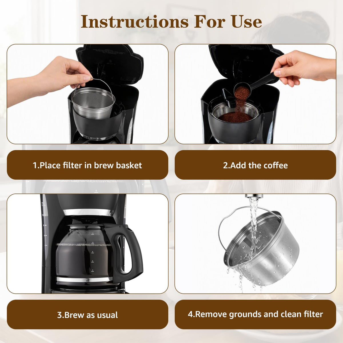 Stainless Steel Reusable Coffee Filter 2 Pack X5059
