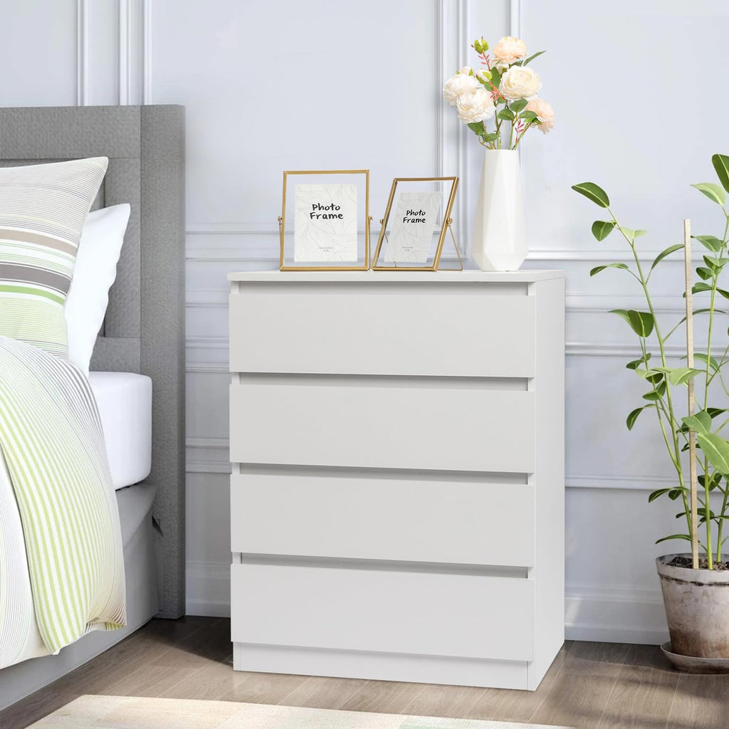 White 4 Drawer Dresser P1593