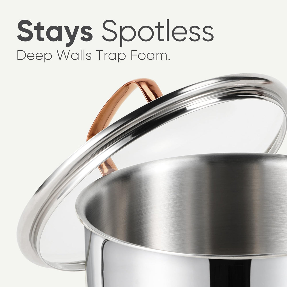 8 Qt Tri-Ply Stainless Steel Stockpot with Lid Z793490
