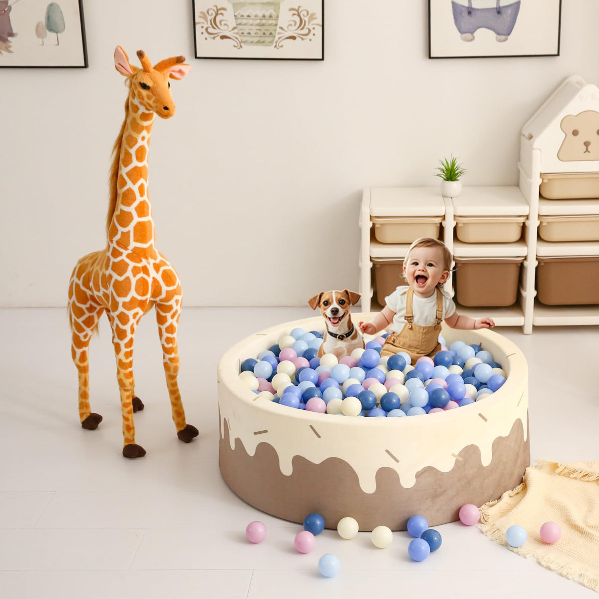 Cream Ball Pit Balls 100 Balls 2.2 Inch Y21395