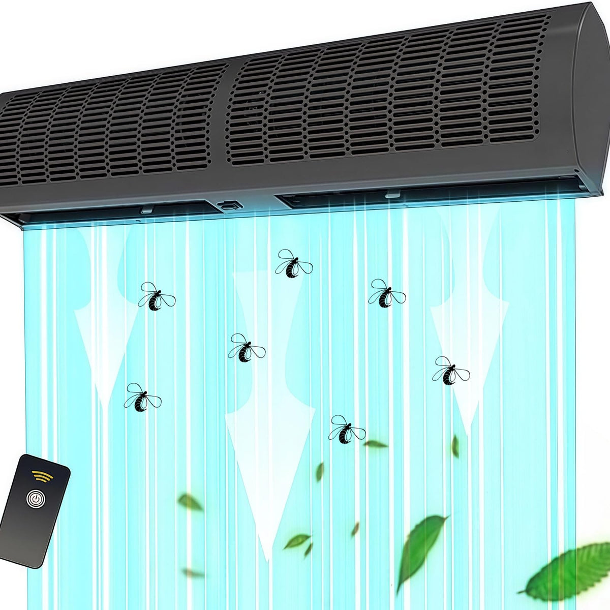 Commercial Indoor Air Curtain Fan, Black, 100CM X578997