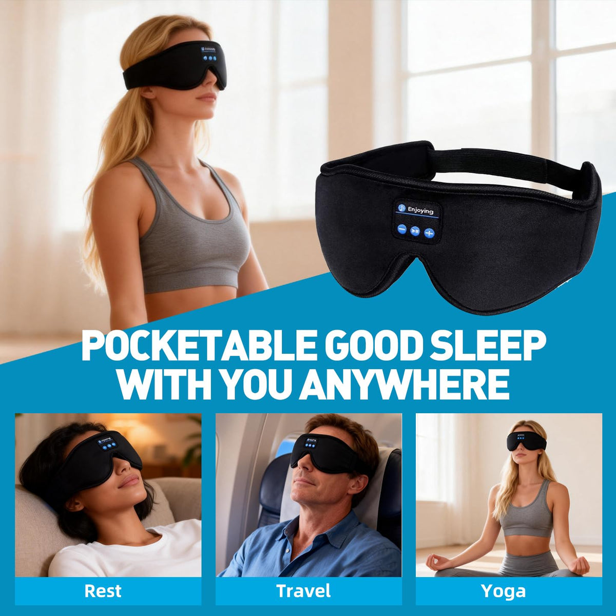 Bluetooth Sleep Mask with Headphones R129511