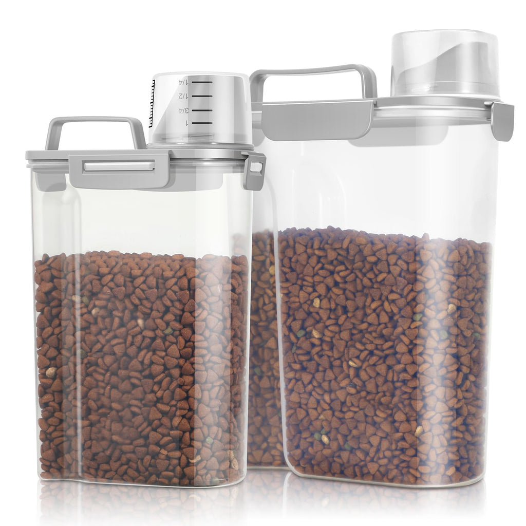 2 Pack Airtight Pet Food Storage Containers with Spout Q183