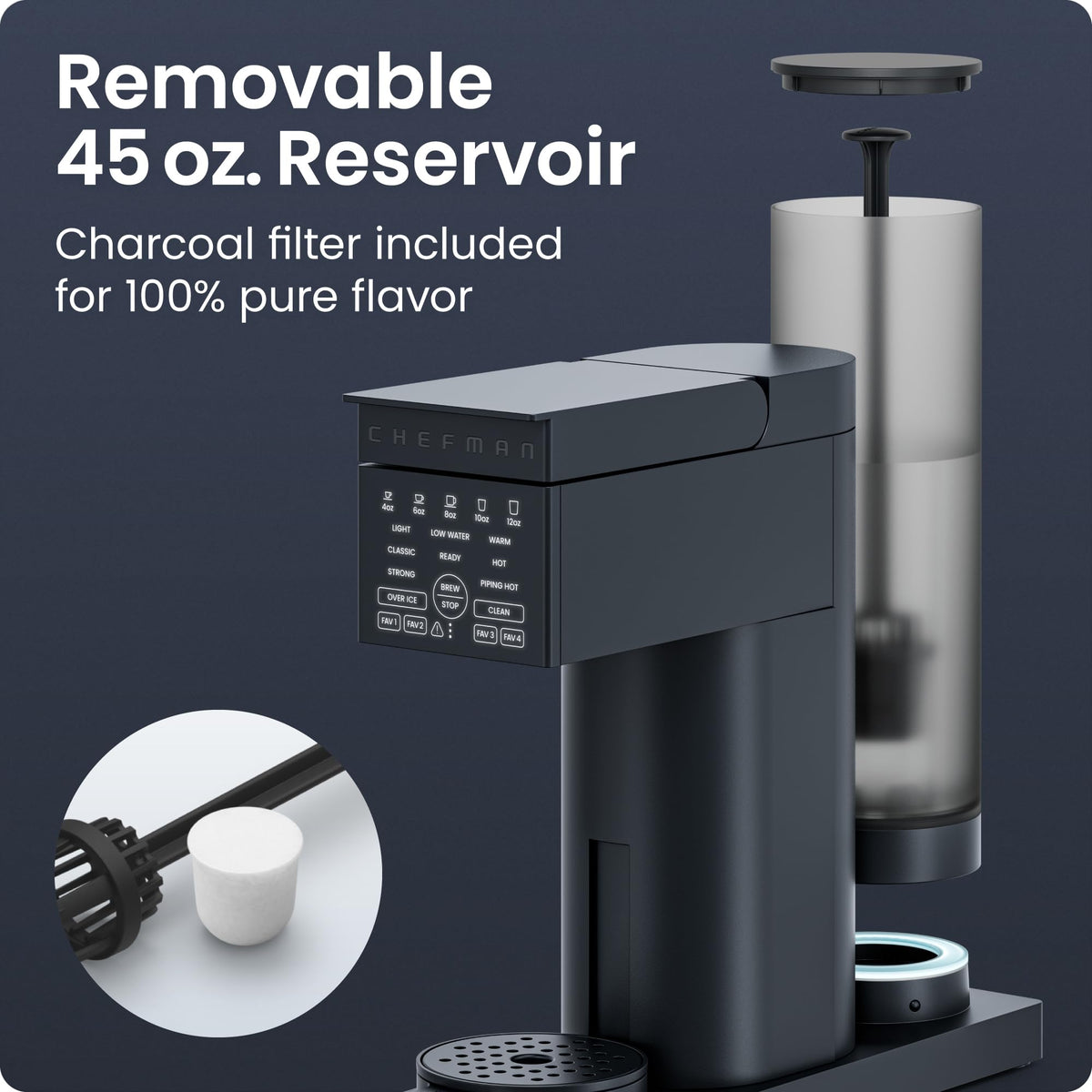 Single Serve Coffee Maker with Brew Strength Settings, 45 oz Removable Water Reservoir K85838