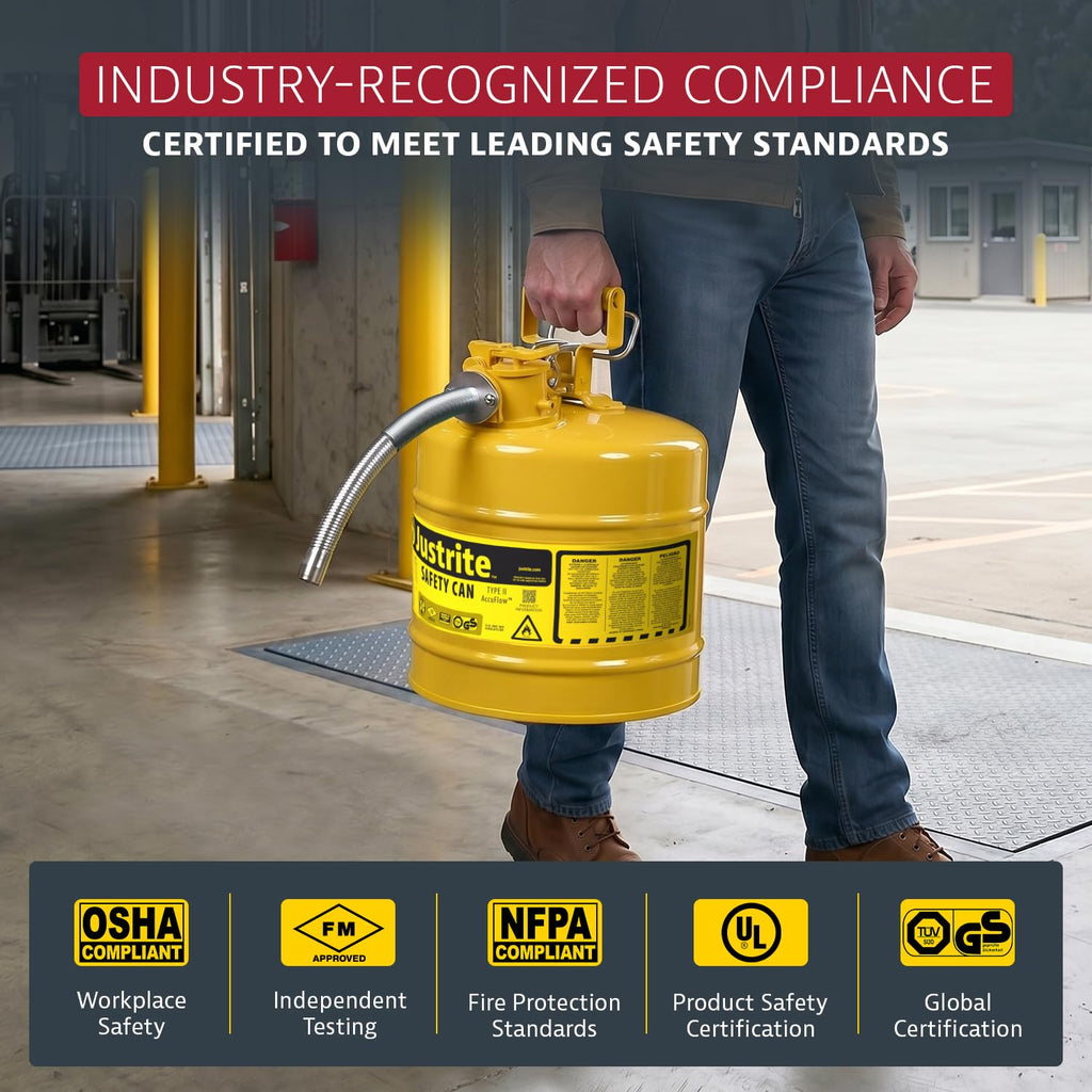 Yellow Galvanized Steel Diesel Fuel Can B300