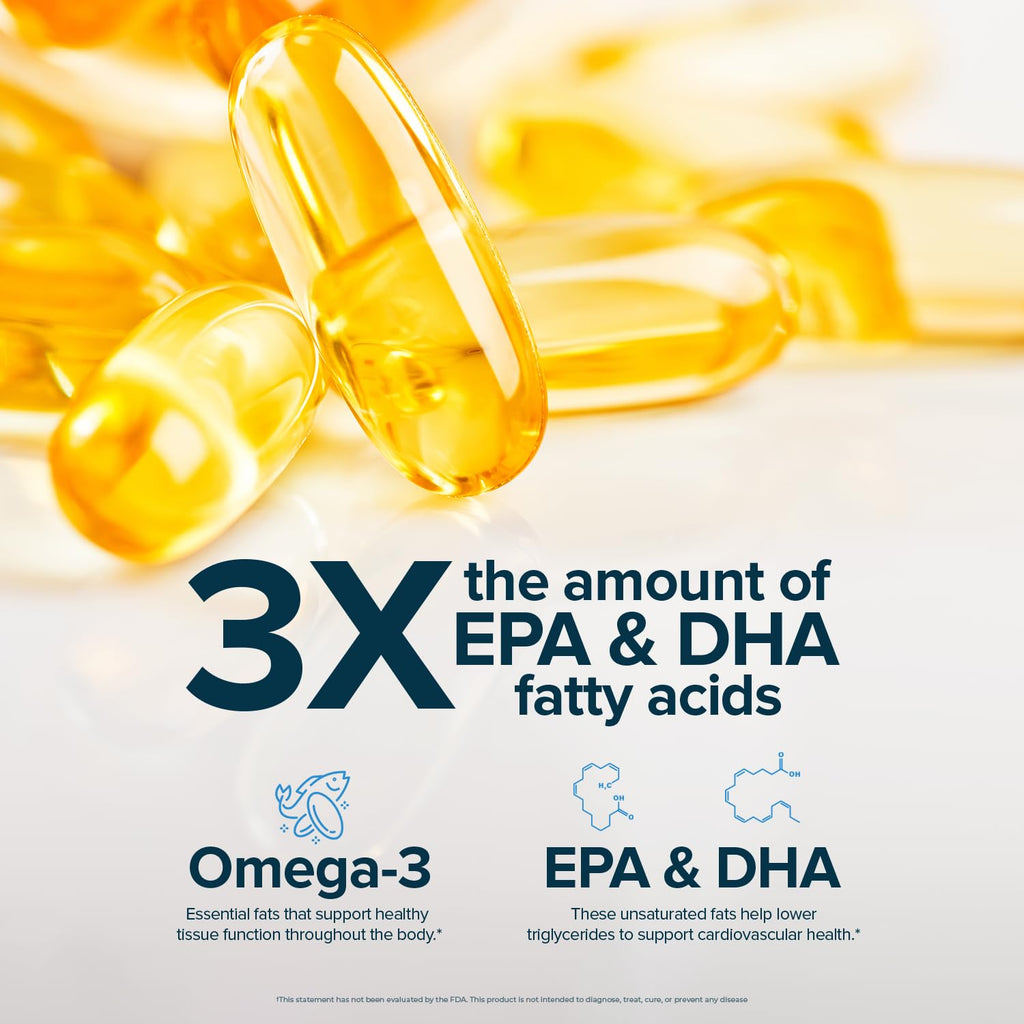 Triple Strength Omega-3 Fish Oil with EPA & DHA 180 Softgels Z51585