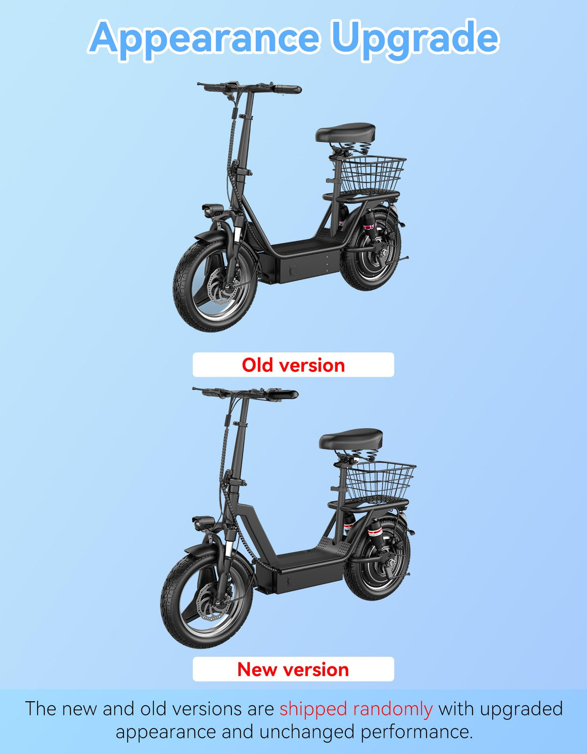 Electric Scooter with Seat, 25 MPH, 350W Motor, 15.5 Miles Range, 48V Battery, 14" Foldable O39349
