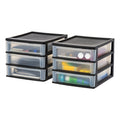 Black 3-Drawer Plastic Desktop Organizer I19495