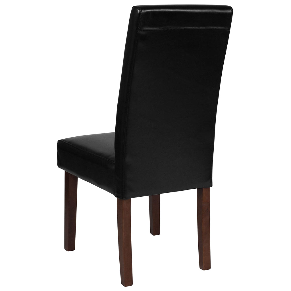 Black Faux Leather Parsons Chair 6-Pack J156