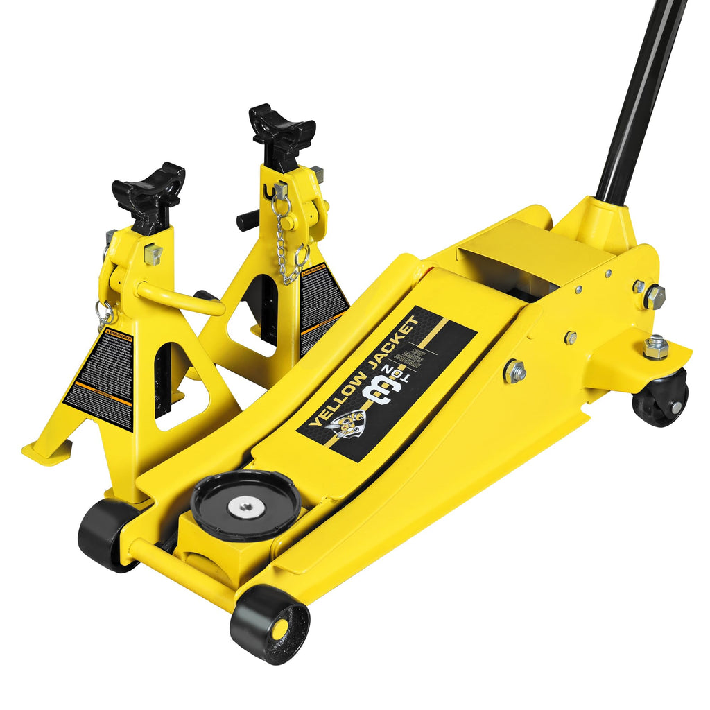 3 Ton Low Profile Hydraulic Floor Jack with Jack Stands M5691