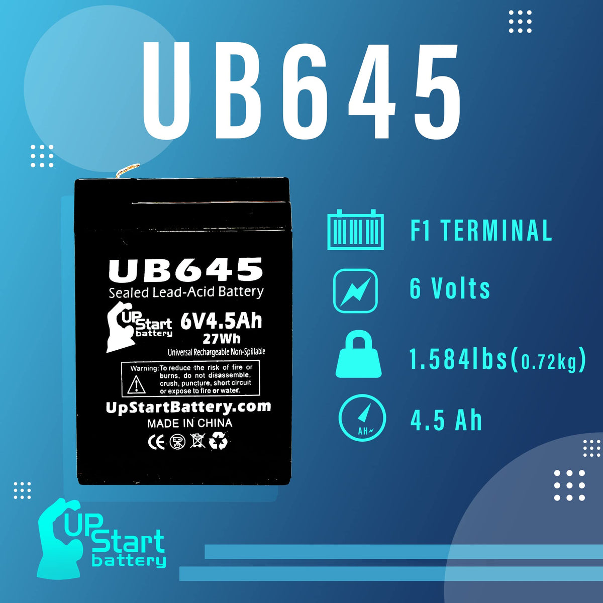 6V 4.5Ah Replacement Battery Z271