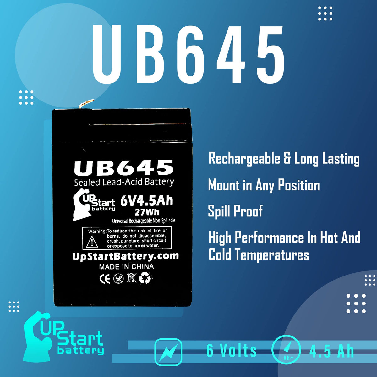 6V 4.5Ah Replacement Battery Z271