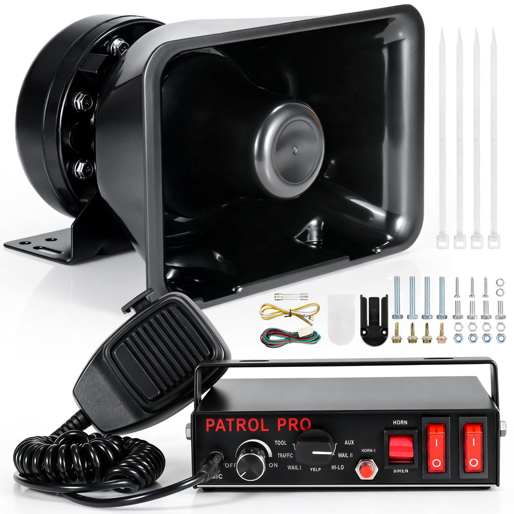 Police Siren PA System with Handheld Mic P41424
