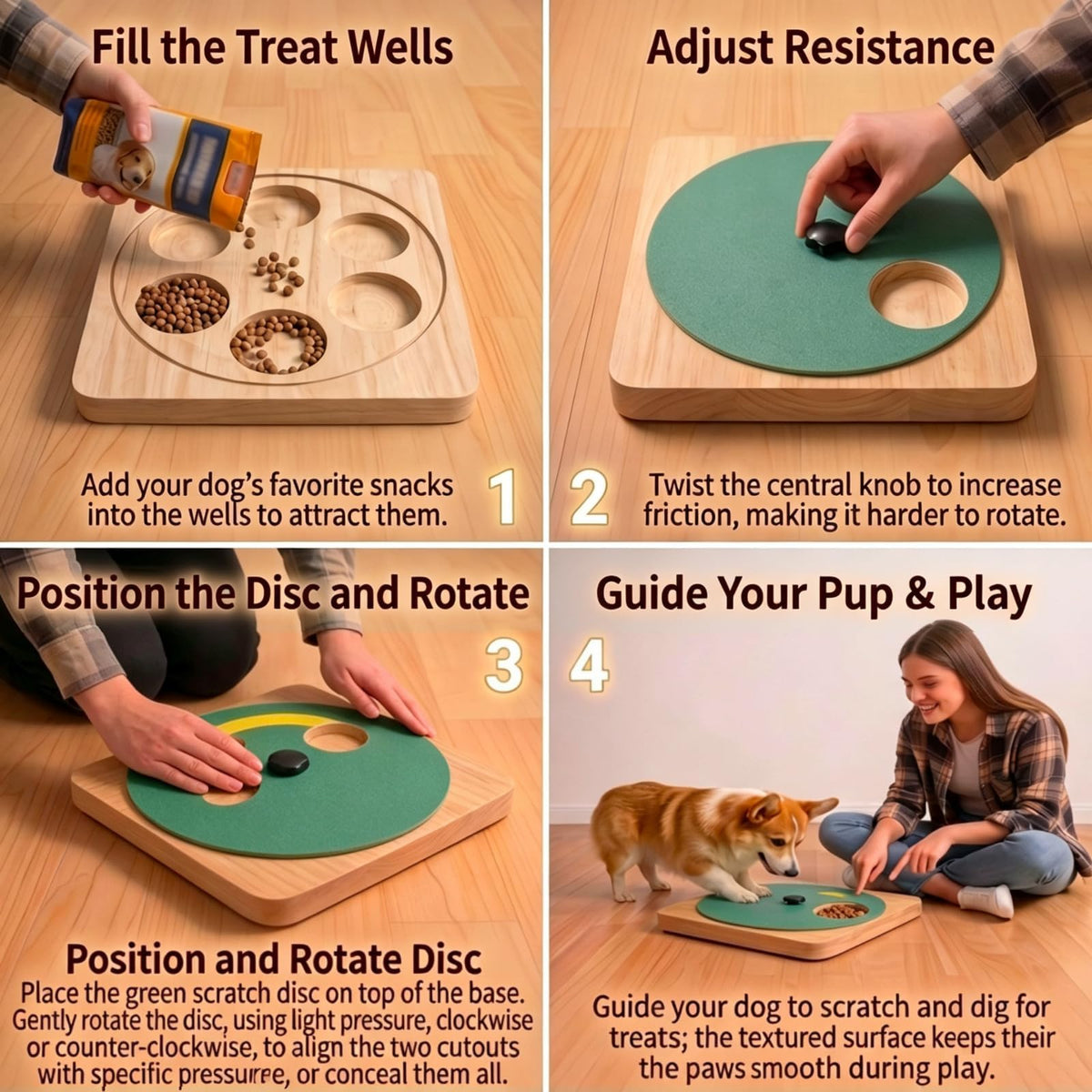 Dog Nail Scratch Board with Treat Box N746