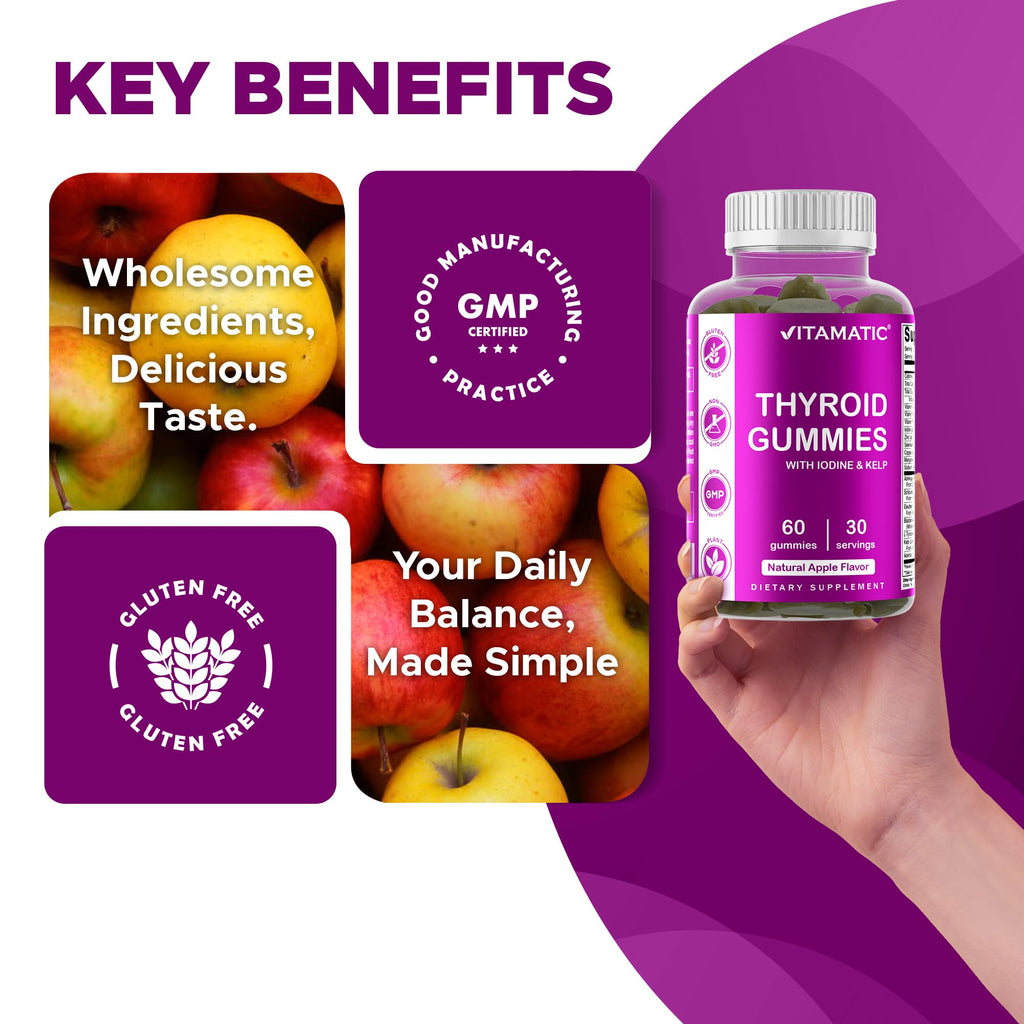 Thyroid Gummies with Iodine & Kelp, 60 Gummies A762367