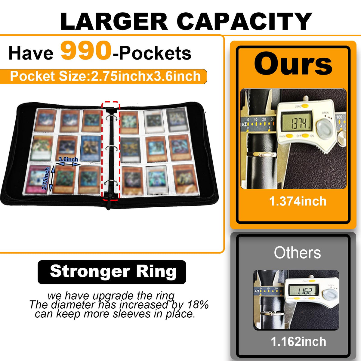 Trading Card Binder 990 Pockets P61655