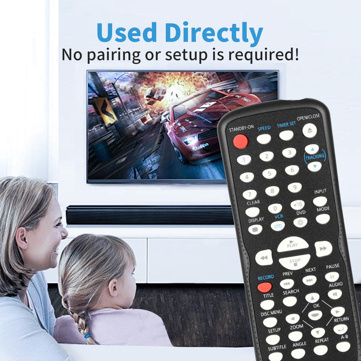 Remote Control Replacement with Batteries D706673