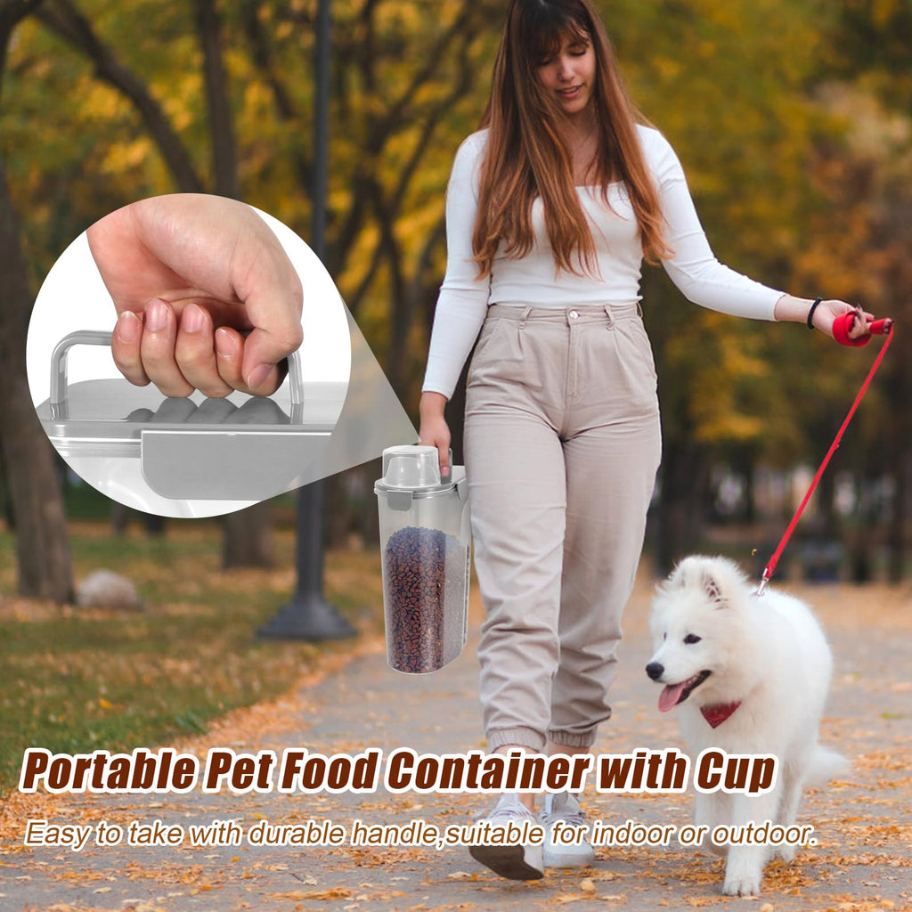 2 Pack Airtight Pet Food Storage Containers with Spout Q183