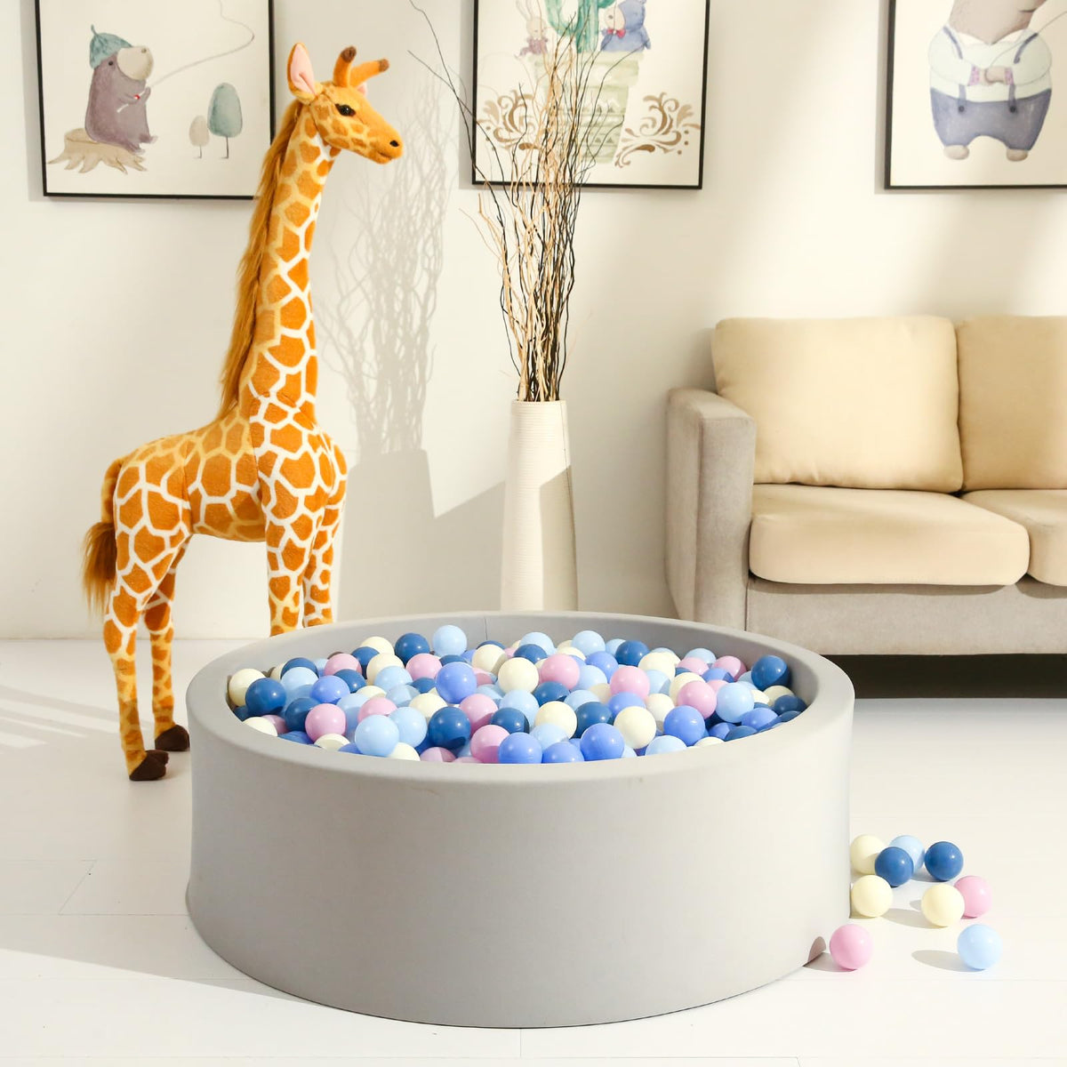 Cream Ball Pit Balls 100 Balls 2.2 Inch Y21395