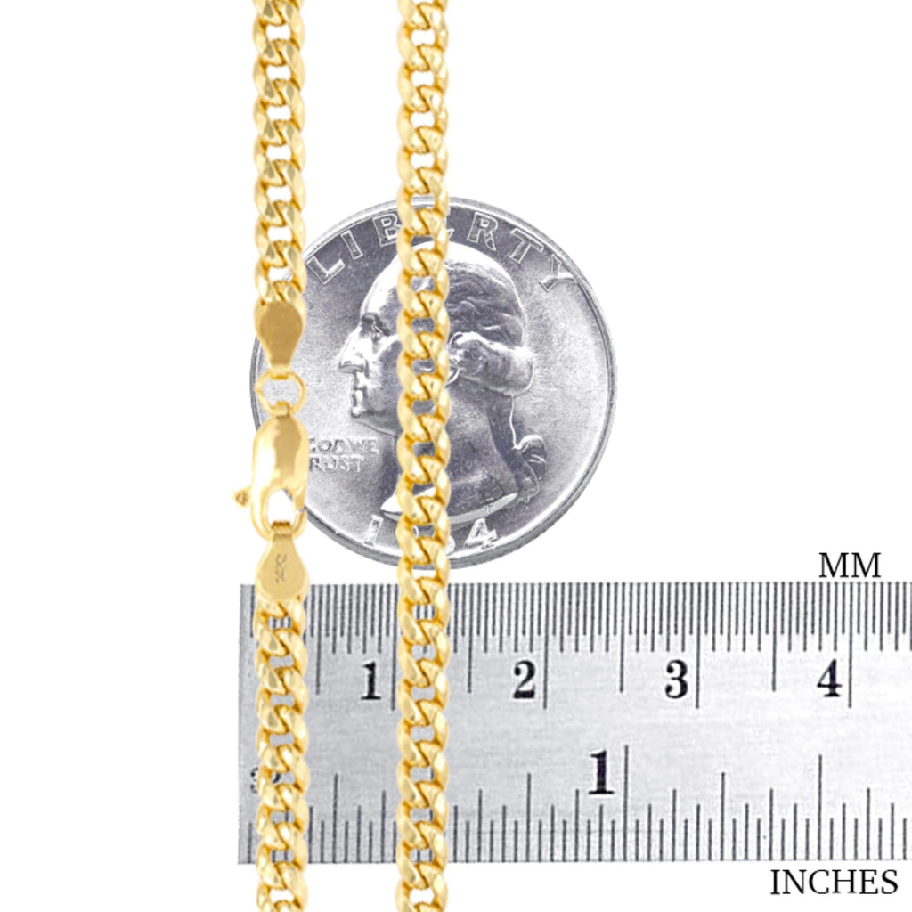 14k Yellow Gold Cuban Link Chain Necklace U807