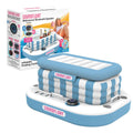Inflatable Floating Cooler with Lid, Bluetooth Speaker, 6 Cup Holders, 24 Can Capacity Q3122