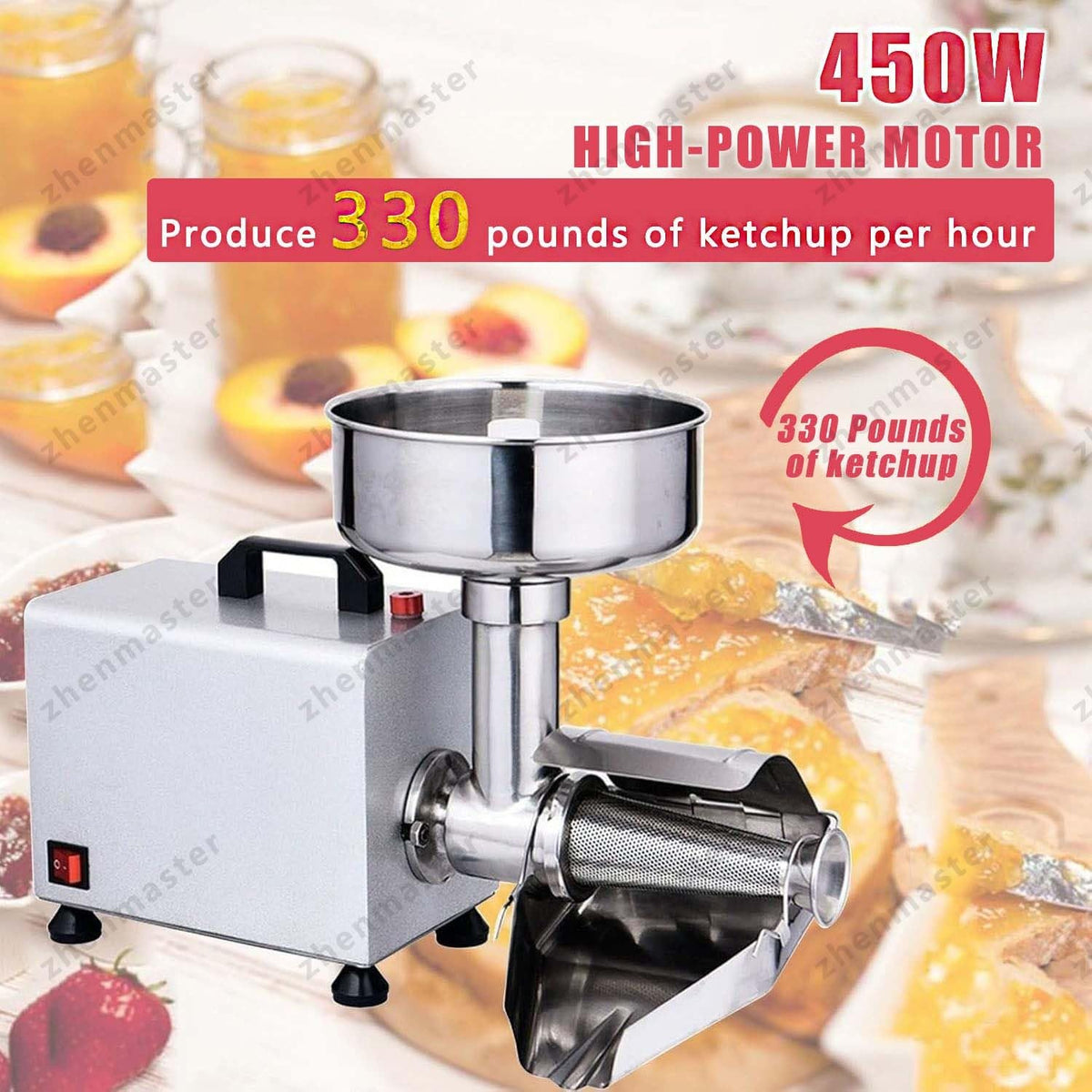 450W Stainless Steel Electric Tomato Strainer Y3309