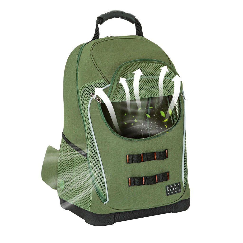 Green Pet Dog Carrier Backpack with Large Ventilations V6539