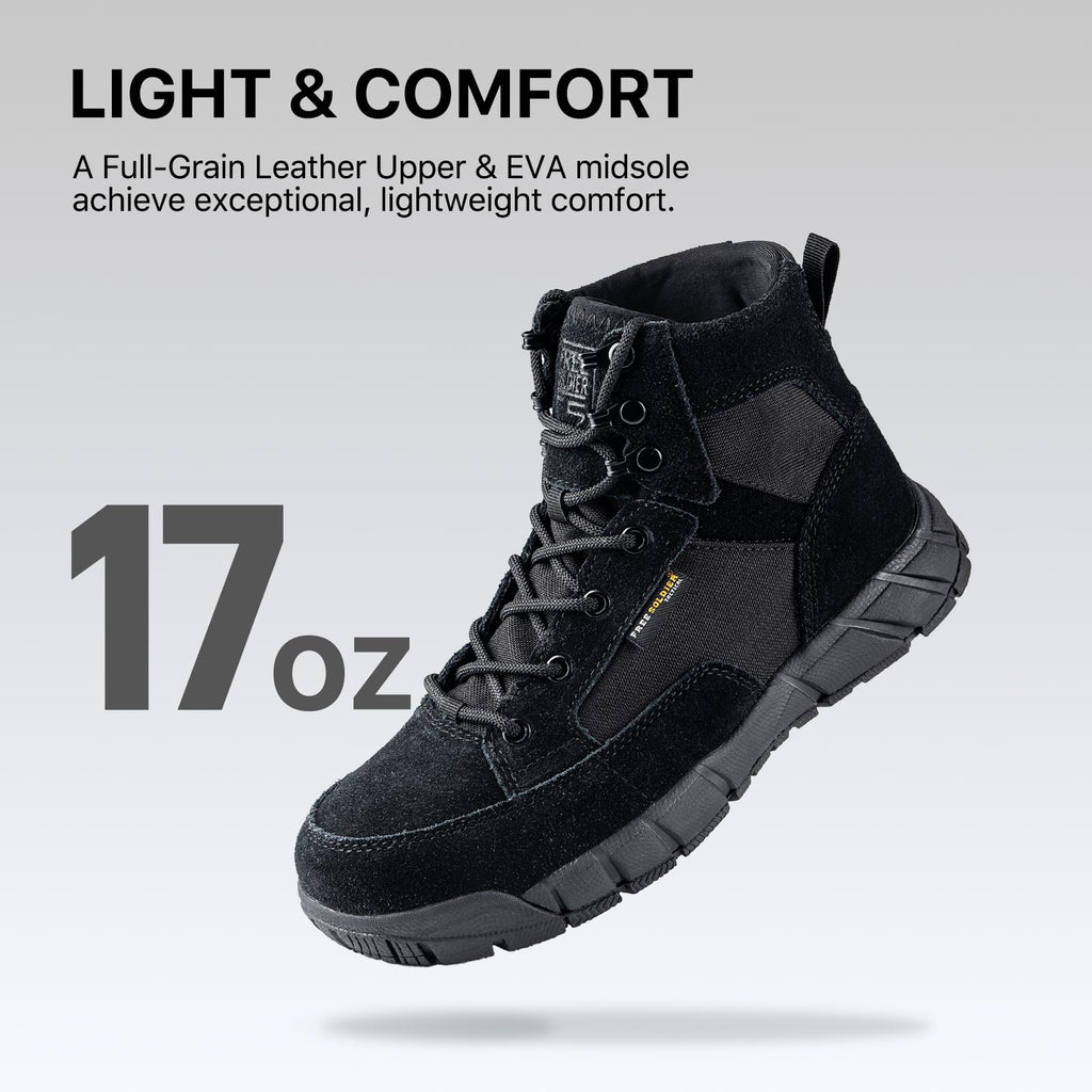 Men's 6 Inches Lightweight Waterproof Suede Leather Work Boots Q529628