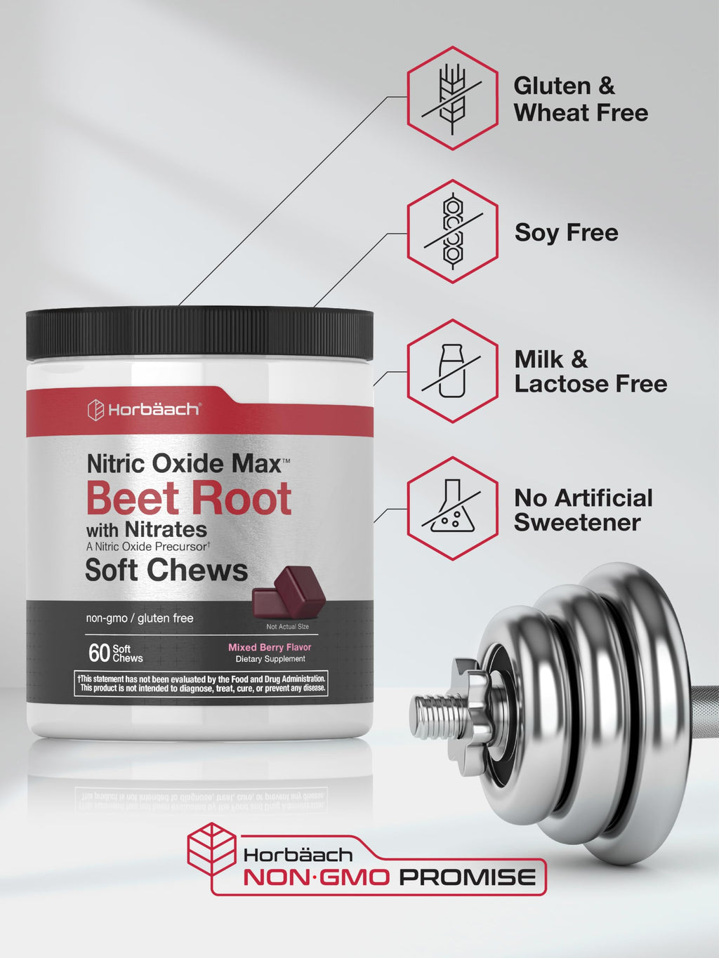 Beet Root Soft Chews 60 Count Mixed Berry Flavor D8128