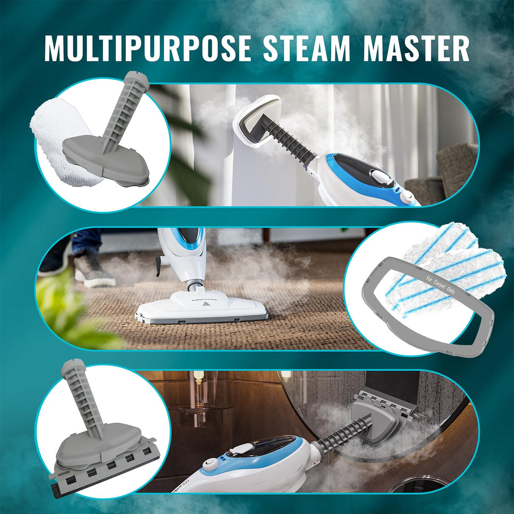 10-in-1 Steam Mop with Detachable Handheld Steam Cleaner S82953