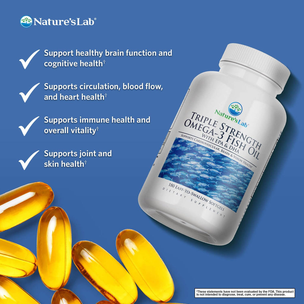 Triple Strength Omega-3 Fish Oil with EPA & DHA 180 Softgels Z51585