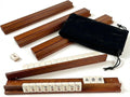 Wooden Mahjong Racks with Pushers Set of 4 R868445