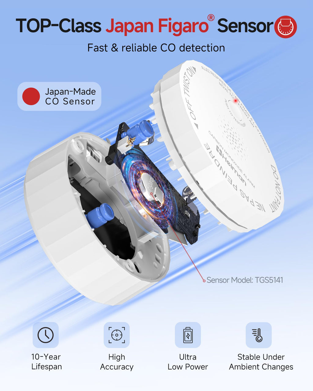 Carbon Monoxide Detectors 3-Pack with Gateway J3357