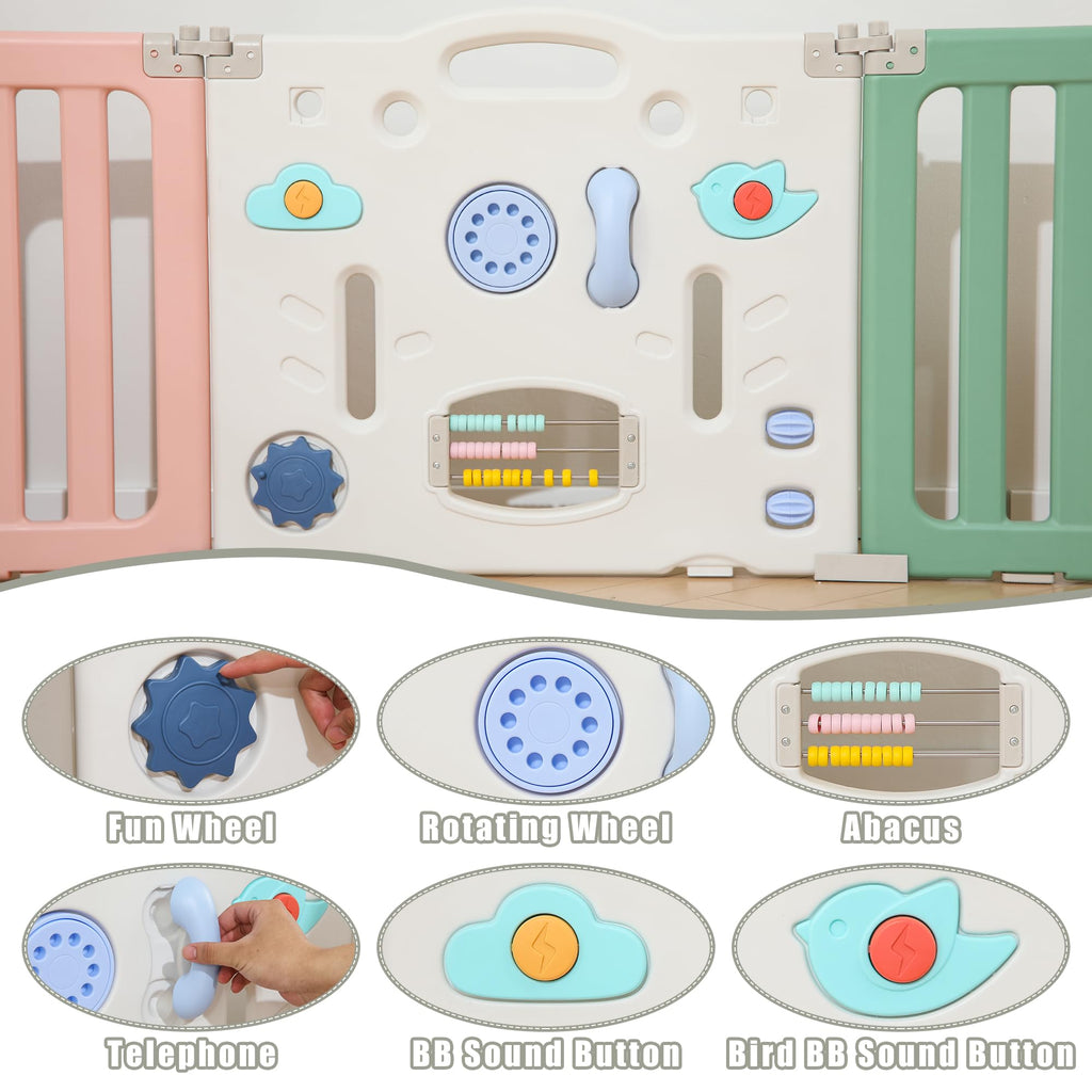 Foldable 14 Panels Baby Playpen H721