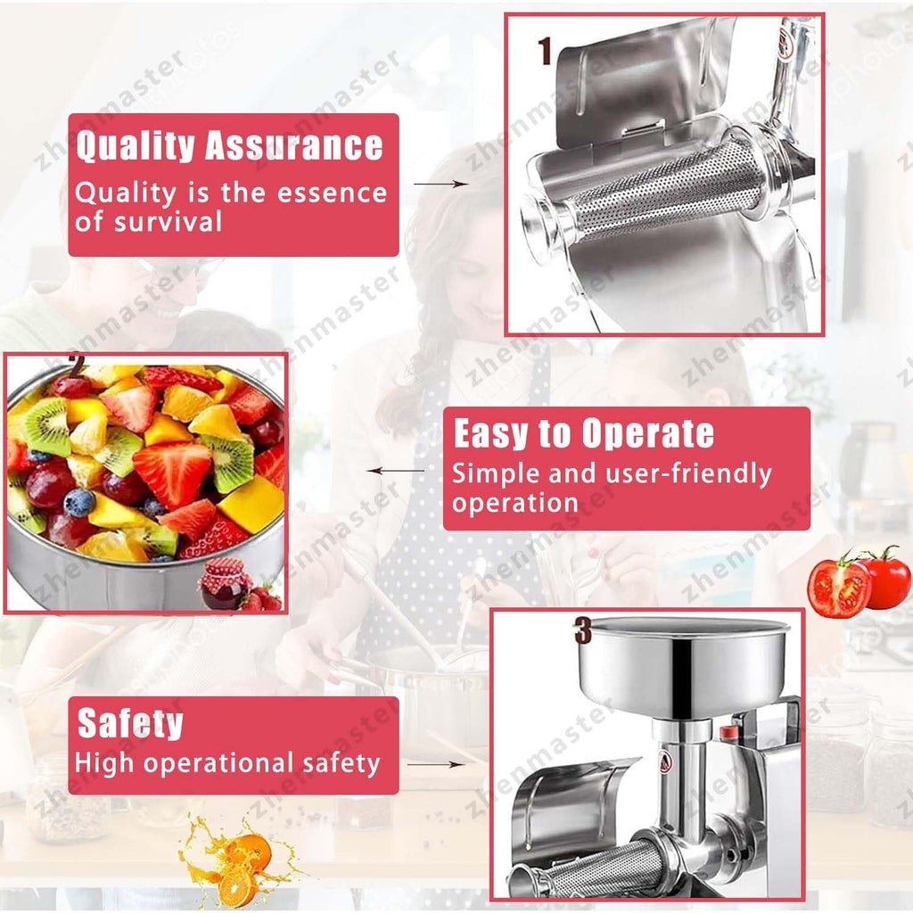 450W Stainless Steel Electric Tomato Strainer Y3309