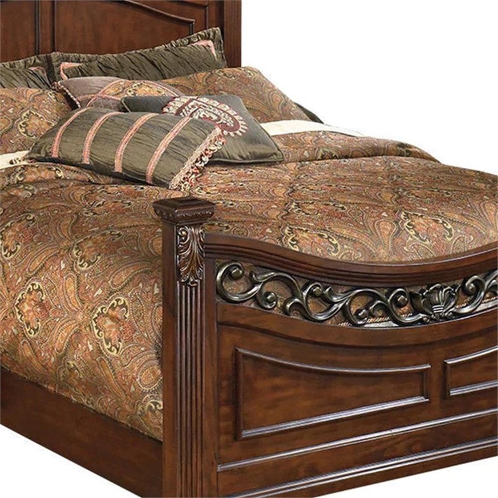 California King Bed with High Profile Headboard and Footboard M54104