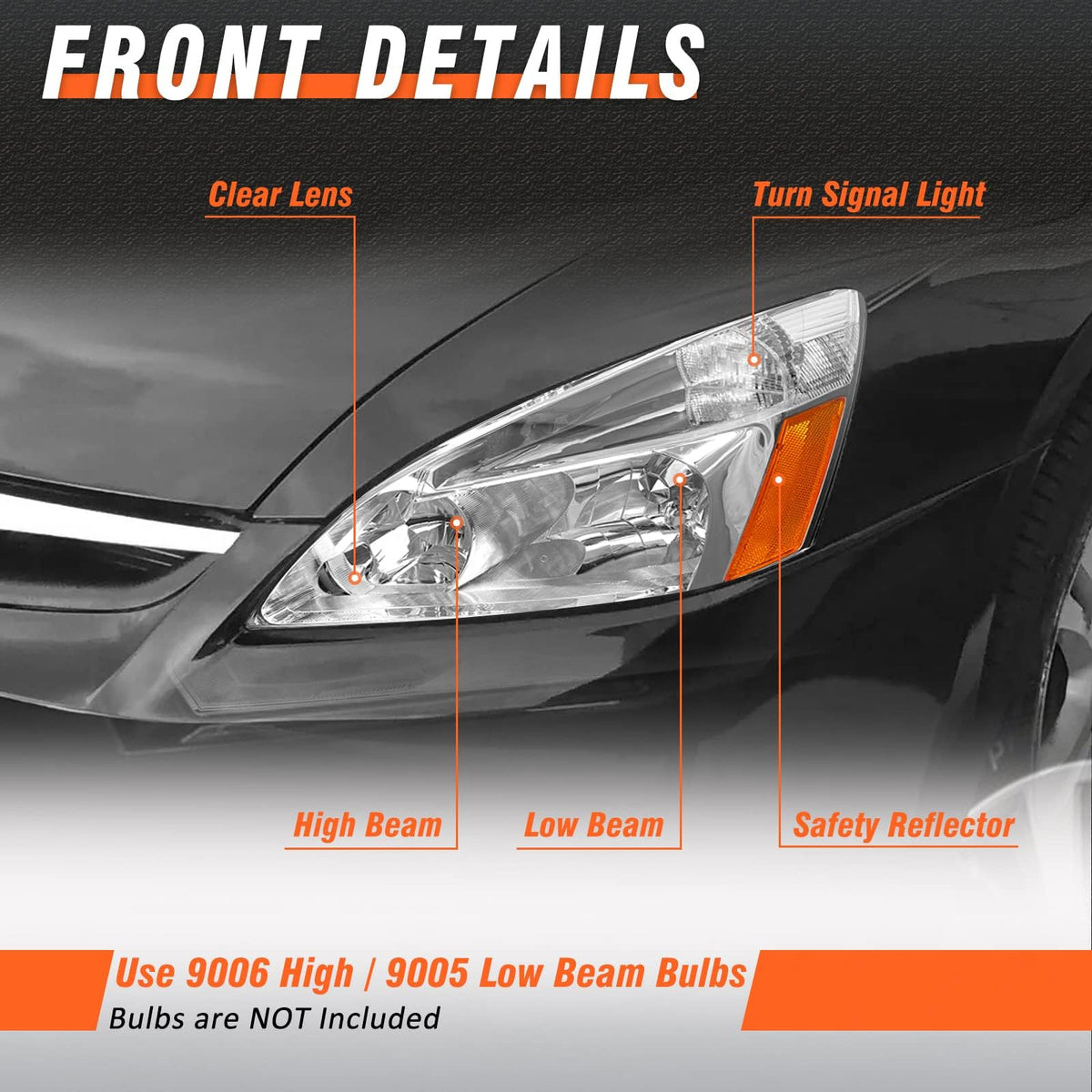 2003-2007 Honda Accord Headlights B40618