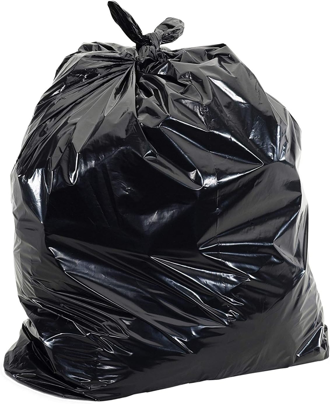 42 Gallon 4 MIL Black Heavy Duty Trash Bags Pack of 128 L538295